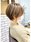 30代/40代/50代・絶壁解消・小顔前下がりショートボブ【中村】