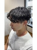 カット+波巻きパーマ