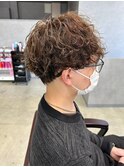 波巻きスパイラルツイストスパイラルパーママッシュメンズヘア