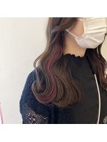 クリア(CLEAR) イヤリングカラー×ピンク