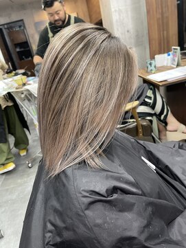 ラフ(LAFF) #バレイヤージュ#グレージュカラー#ボブウルフ#ココアベージュ