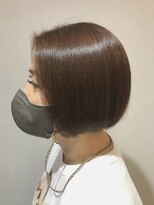 インク 茅ヶ崎南口店(inc) 丸みショートヘアピンクベージュカラーミルクティーベージュ