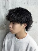 マッシュプチウルフ×波巻きスパイラルパーマ