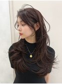 髪質改善*アッシュブラックセンターパート*美髪【Zina藤崎】