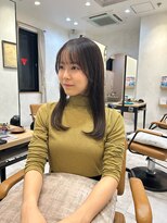 ザ シーワークス(THE Cworks)&nbsp;顔まわりカット/ロングヘア/アースカラー/オリーブベージュ