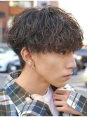 名駅波巻きパーマメンズマッシュツイストスパイラルパーマ