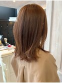 福山人気セミロング髪質改善マロンベージュ美髪艶髪20代30代40代