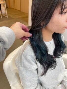 エン(En,) インナーカラーブルー◎