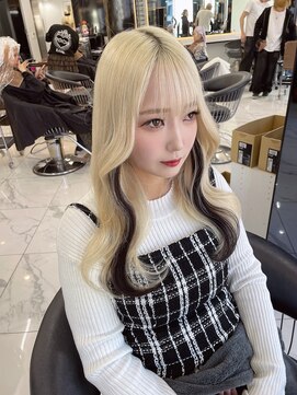 ラピス 渋谷本店(Lapis) ホワイトブロンド/インナーエクステ