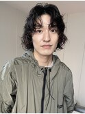 メンズ/スペインカール/スパイキーショート/ブルーブラック