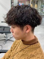 ジーニー 新百合ヶ丘(Genie) ダークアッシュニュアンスパーマ韓国マッシュベリーショート