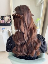 サロンナビ(Salon Navi)&nbsp;サイドハーフアップ/結婚式ヘアセット/お呼ばれヘアセット