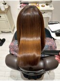 髪質改善/キャラメルブラウン/ナチュラルストレート/美髪/小顔