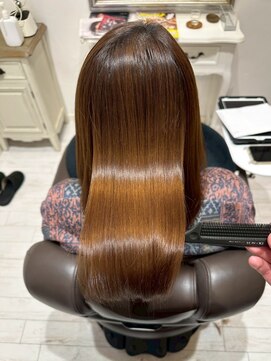 コルテ 倉敷西阿知店(CoRte.) 髪質改善/キャラメルブラウン/ナチュラルストレート/美髪/小顔