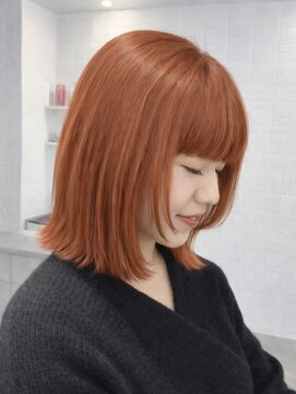 ゲーム 原宿店(GAME) オレンジベージュ/レイヤーボブ/ケアブリーチダブルカラー