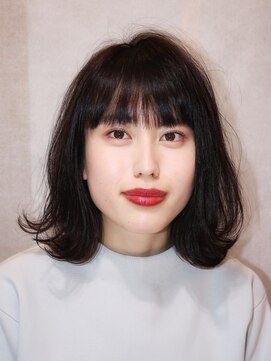 ヘアーサロン ニュアンス(HAIR SALON nuance) 外ハネナチュラルミディ★ワインレッド★厳選カラー