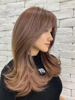 リコヘアー(LiCO HAIR) バレイヤージュグラデーション　コーラルベージュ