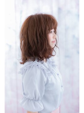 ミック ヘアアンドビューティー 大山店(miq Hair&Beauty) 甘揺れくせ毛風カール♪ラベンダーブラウンレイヤーミディアムb