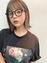 アンアミ オモテサンドウ(Un ami omotesando) 【Un ami】《増永剛大》 インナーカラーボブ、グレーベージュ
