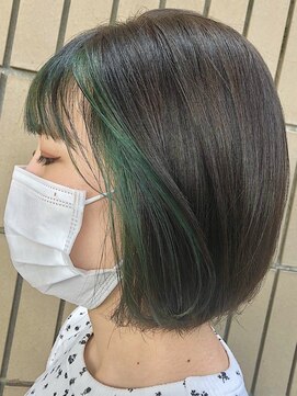 アース 二俣川店(HAIR&MAKE EARTH) フェイスフレーミング×フォレストグリーン