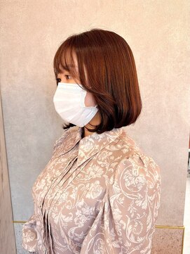 ルームバイシー 新宿(Loom. by Sea) 韓国風前髪×韓国ボブ【髪質改善/新宿/ショコラアッシュ】