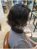 メンズミディアムスパイラルパーマ