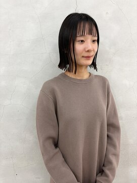 エンドリンク(endlink) オン眉×前下がりぱつっとボブ