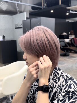 エデアン 下通(EDEAN) 熊本メンズカット ピンクベージュ ブリーチ MEN'S HAIR