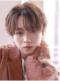 韓国マッシュパーマニュアンスパーマセンターパートショート