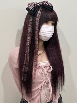 アルファバイオリカ(ALPHA by ORIKA) バーガンディカラー　エクステでスーパーロングに♪