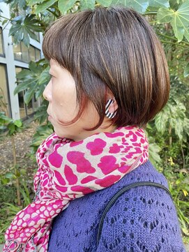 サラ 山口店(SARA) 似合わせボブ、アクセントカラー
