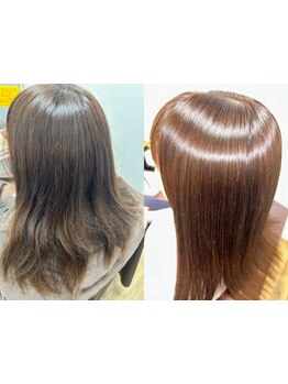 【潤艶美髪＊】ナチュラルに仕上がるシルキーエステ♪真っ直ぐ過ぎるアイロンストレートに満足ですか？
