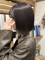 スクレ(s:;cre) 切りっぱなしストレートミニボブ艶髪"