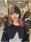 ピンクデザインカラー/ダブルカラーインナーカラーケアブリーチ