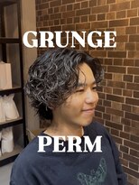 オーバー 町田店(OVER)&nbsp;グランジパーマ【町田/メンズ/パーマ/眉毛/ブリーチ】