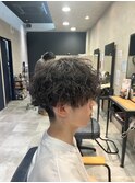 波巻きパーマ
