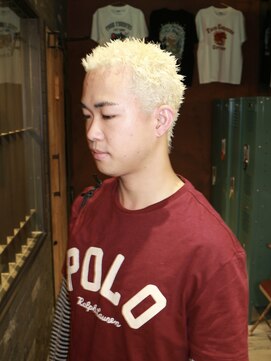 スリーセント 栄(3/cent) イージードリル/スパイキーベリーショート/ホワイトブロンド