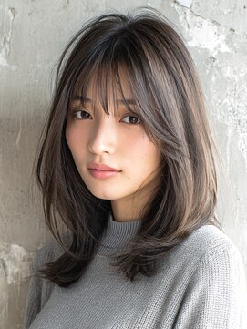 赤れんがアネックス(ANNEX) 似合わせカットミディアムレイヤー３０代４０代５０代６０代