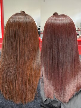 ぷてぃ(petit) ワインレッド髪質改善カラー