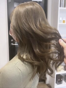 エテルネ 大宮店(E:terne) ○ブリーチなしWカラー♪オリーブベージュ◯