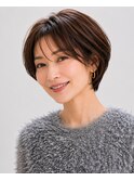 髪質改善で叶う大人ショートレイヤー【藤枝/白髪ぼかし】