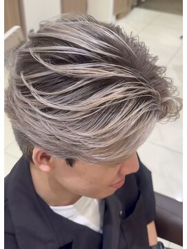 アッシュ 等々力店(Ash) men'sバレイヤージュ/ホワイト