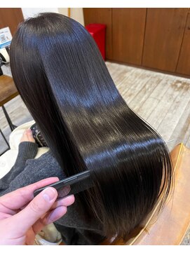 セットアップ 岡山北長瀬店(SET-UP) 髪質改善 黒髪ロング トリートメント 縮毛矯正 艶髪 美髪