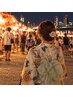 【10/17淀川花火限定】 11時~ 浴衣着付けヘアセット ¥5500 → ¥5000