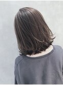 ハッシュカットフルバング似合わせカットレッドブラウン20代30代