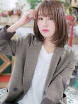 カバーヘア ブリス 大宮西口(COVER HAIR bliss)&nbsp;*bliss大宮*斜めバング×外国人風カラーのツヤ感セミディb!