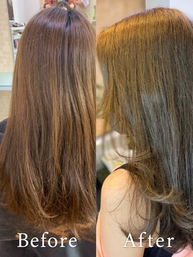 アークスヘアー 大人かわいいロングウルフ☆外国人風透明感ベージュ