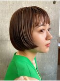 ２０代３０代４０代５０代小顔ミディアム外ハネボブアッシュ