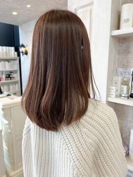 キャアリー(Caary) 福山市美容室Caary人気 ナチュラルストレートセミディ