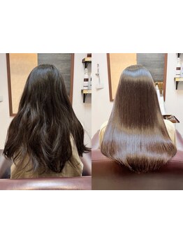 【乾燥対策に♪】一気にまとまる髪へ！髪質再生ストレートで柔らかな潤い美髪に[髪質改善/縮毛矯正]